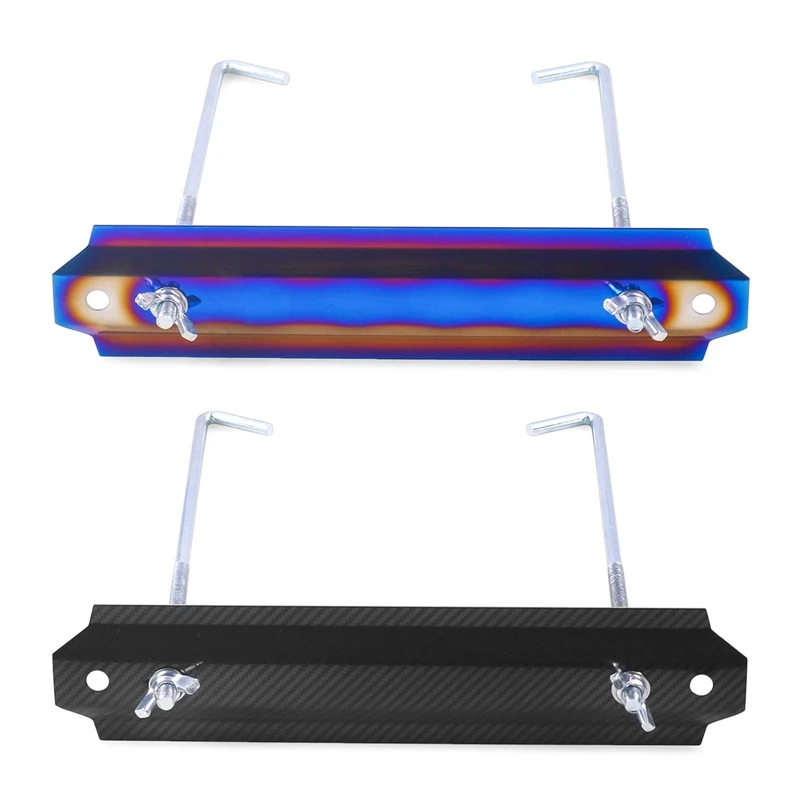 

Burnt Blue Billet Aluminum Car Battery Tie Down Mount Bracket Holder Bar Fasten Bracket Fit Universal