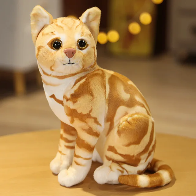 Simulação Travesseiro Gato Pelúcia Brinquedos Realistas Animal De Estimação  Crianças Decoração De Casa Presente De Natal Para - Escorrega o Preço