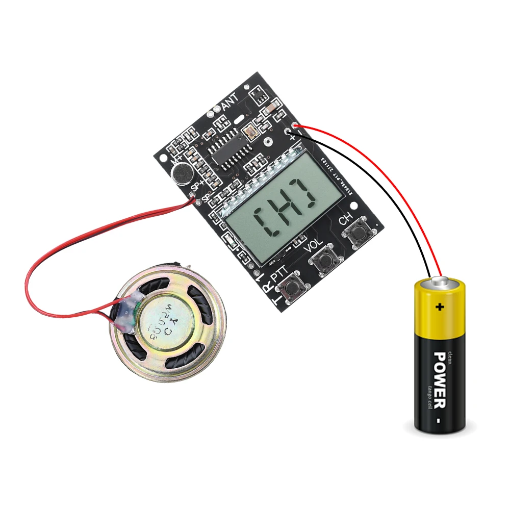FM Walkie Talkie Circuit Board FM Receiver Board Multi-function Transmitter Receiver Module 7 Frequency 27-480MHz DC3.3-6V printed circuit board fm radio receiver