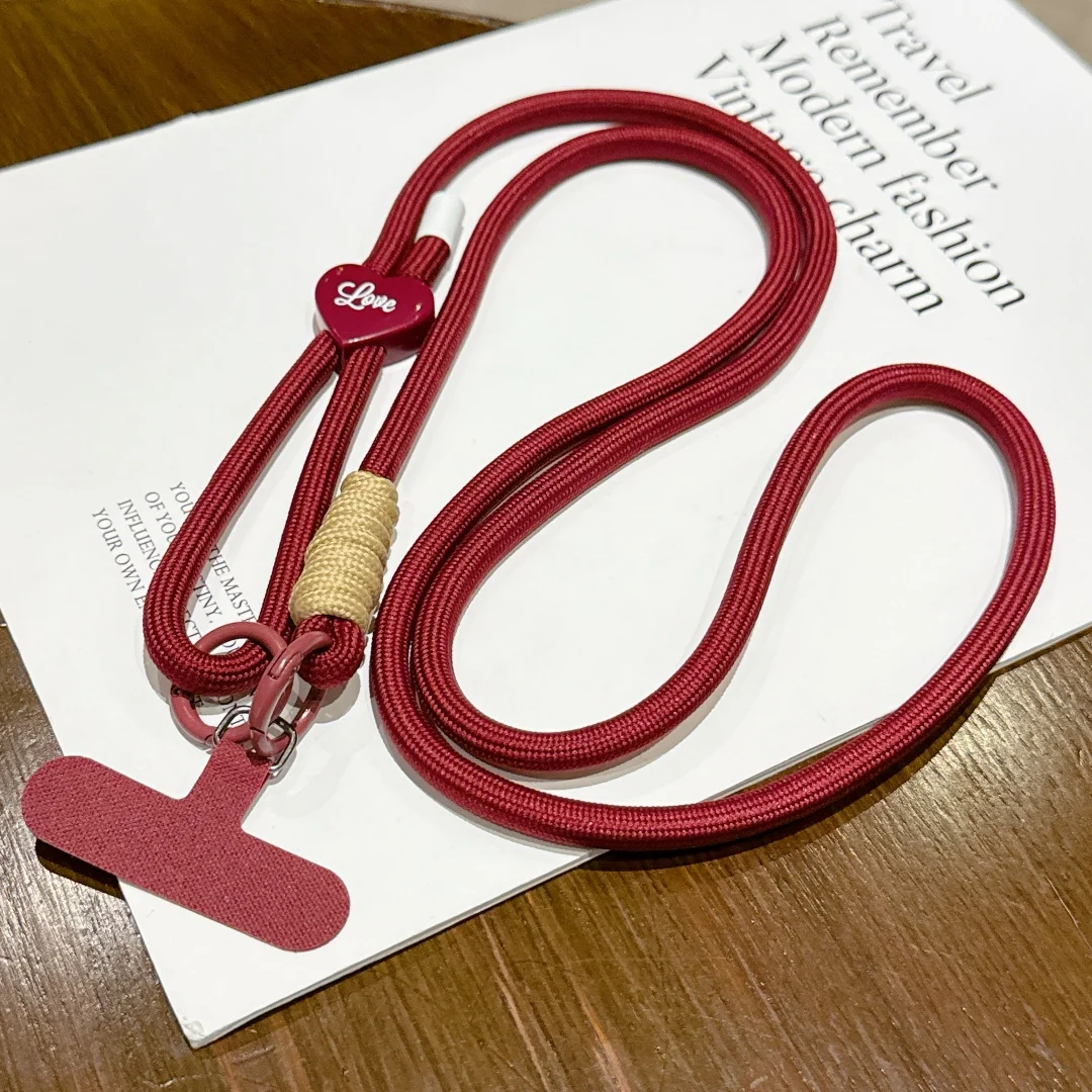Stylish Cross-Body Lanyard with Love Design Keychain