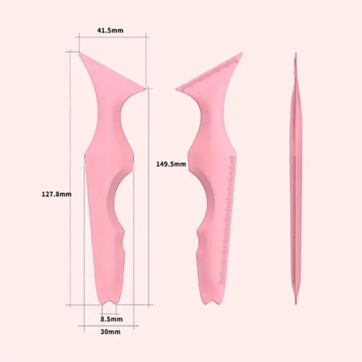 Eyeliner Stencils Ruler 1pc Reusable Silicone Winged Tip Eyeliner Aid Eyebrow Pencil Stencil 5 In 1 Multi-Functional Makeup T