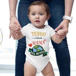 I Hava A Best Mom in The World Printed Baby Romper Infant Short Sleeve Bodysuit Boys Girls Summe Jumpsuit Funny Toddler Clothes