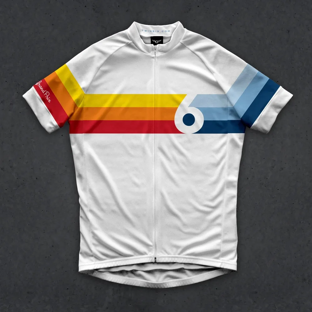 thumbnail image 1 of Camiseta de ciclismo Twin Six 6 para hombre, camiseta de verano para bicicleta de montaña, de secado rápido, con protección solar, sudadera estampada, uniforme de ciclismo y triatlón, 1 of 5