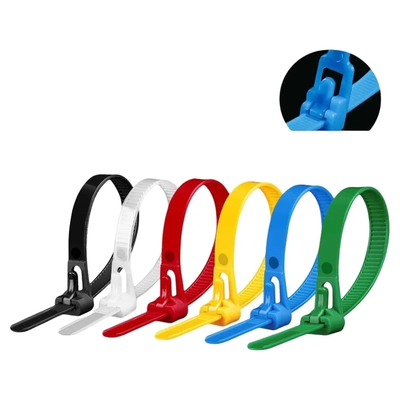 Reusable Plastic Cable Zip Ties with Slipknot Design - 50/100 Pack