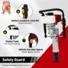 52cc 2 Stroke Gas Powered T Post Driver Piledriver with Vibration Absorbing Springs Petrol Engine Fence Farm Push Pile Excavator 2