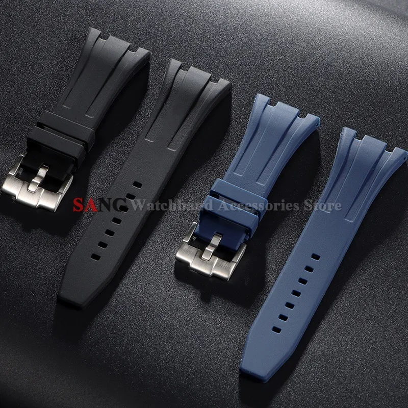 Premium Soft Silicone Rubber Watch Band - Men's Sports Diving Strap in Multiple Widths