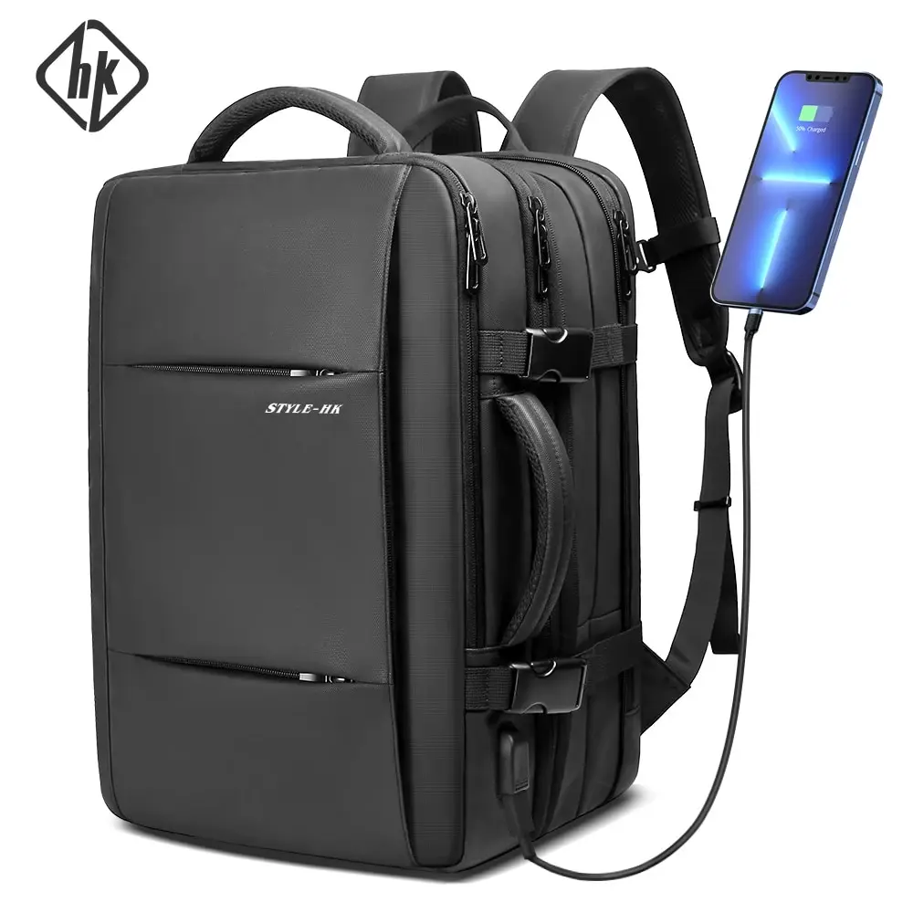 Travel Backpack Business Backpack Expandable School Bag Large Capacity 15.6" Laptop Waterproof with USB