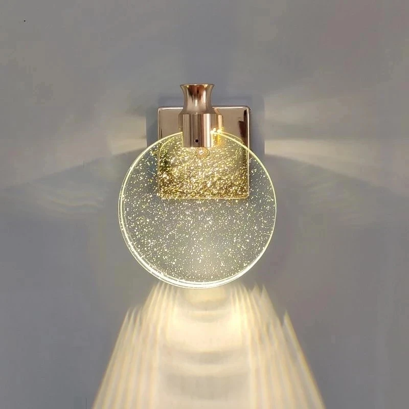 

Nordic Wall Lamp Light Luxury Bedroom Bedside Crystal Lamp Living Room Background Wall Lamps Aisle Dressing Table Mirror Light