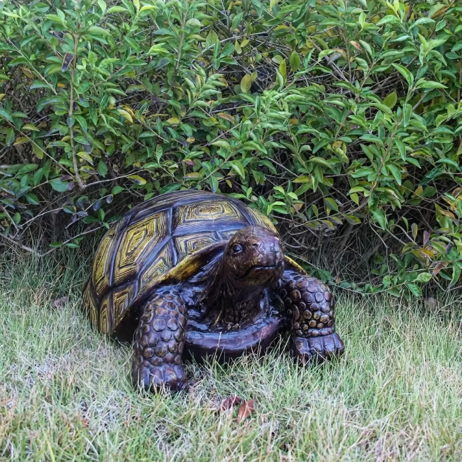 Resin Turtle Statue Large Outdoor Garden Sculpture Realistic Shell Ornament Decorative Figure for Garden Landscaping