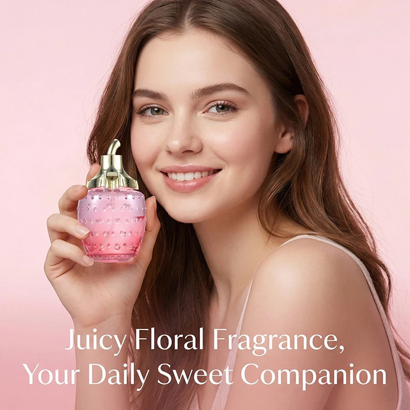 Eau de toilette de morango para mulher perfume rosa jasmim âmbar_voghion.com