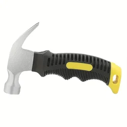 Compact Multifunctional Mini Hammer with Engineering Handle - Lightweight and Portable Carpentry and Window - Breaking Tool (YELLOW)