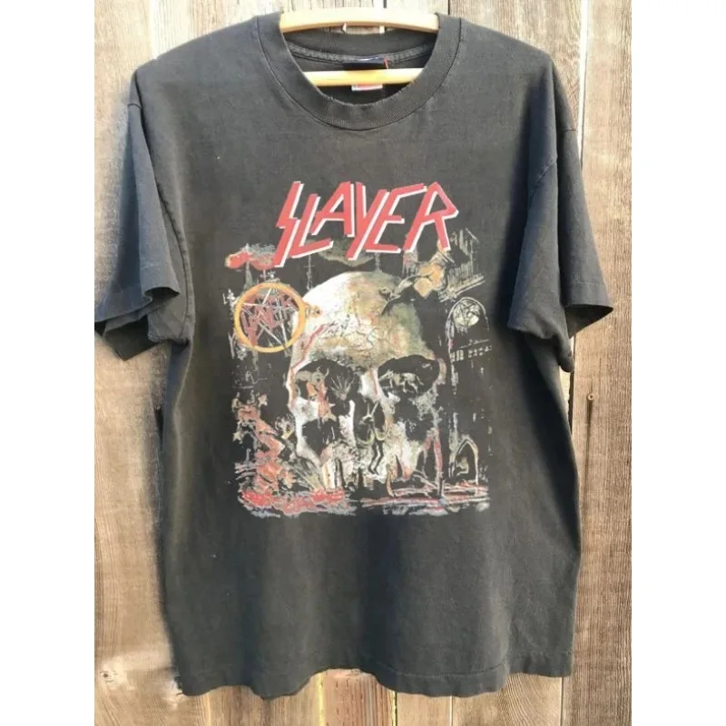 Slayer Band Tour T-Shirt Sommer Neues lässiges Mode-Unisex-T-Shirt