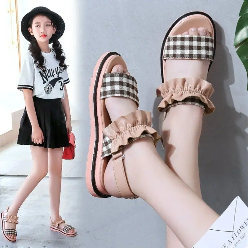 

Сандалии для девочек, детская обувь, спортивная обувь, повседневная женская обувь принцессы, Новинка лета 2023, удобная Уличная обувь Zhongdatong для маленьких девочек