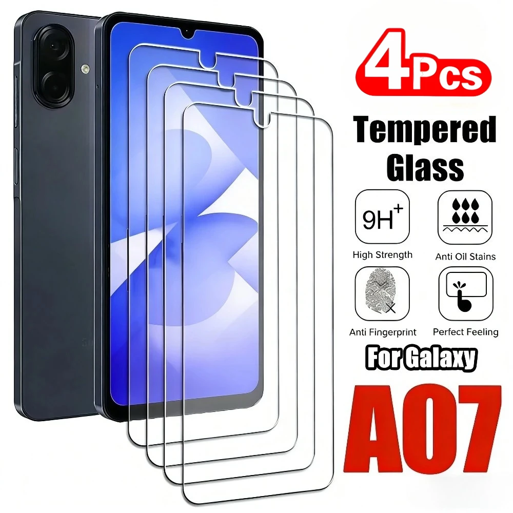4Pcs Ultra Clear Tempered Glass for Samsung Galaxy A07 A15 A16 A17 A25 A26 A35 A36 A53 A55 A56 A73 Anti-Scratch Screen Protector