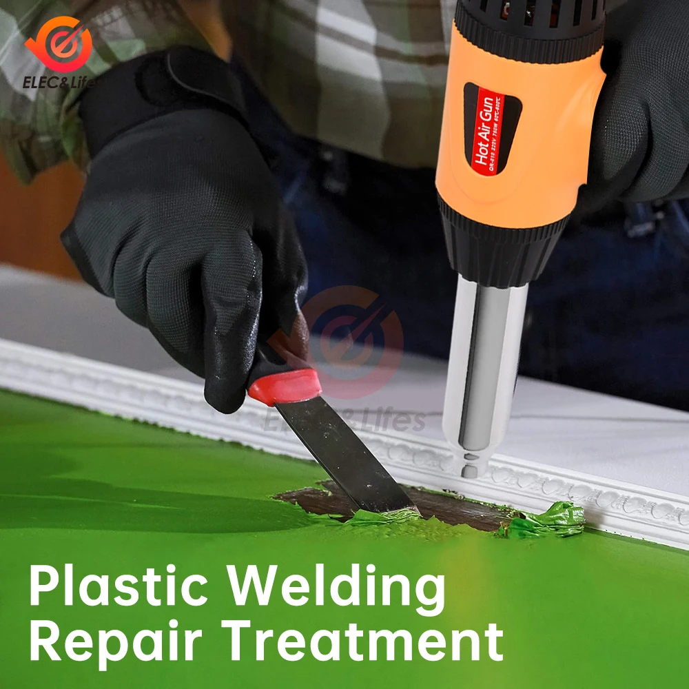 750W 220V Electric Hot Air Gun Heat Gun Temperature Adjustable Welding Auto Plastic Pipe melting Welding Repair Tool 600C