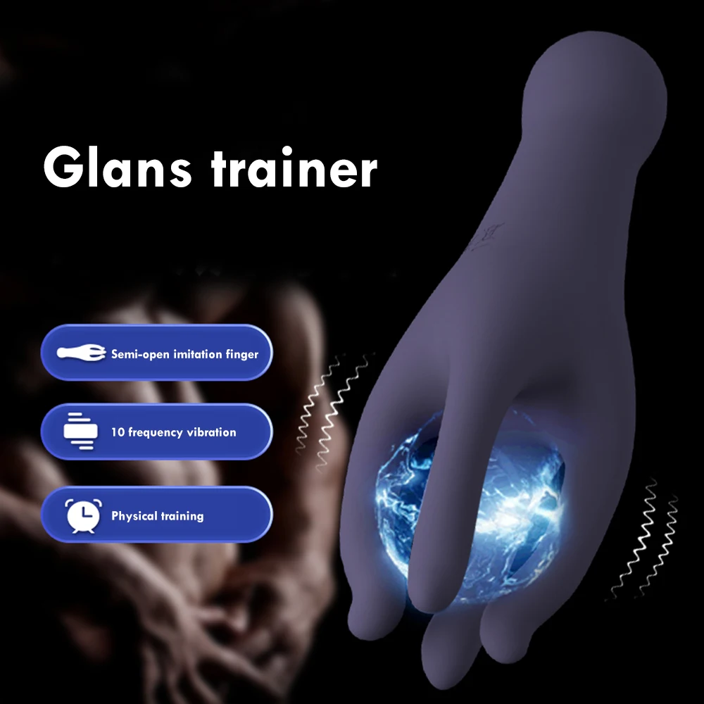 Masturbator For Men Glans Trainer Glans Vibrator Penis Massage Stimulator Lasting Delay Endurance Training Sex Toys For Men male masturbator cup male masturbator male masturbation aid