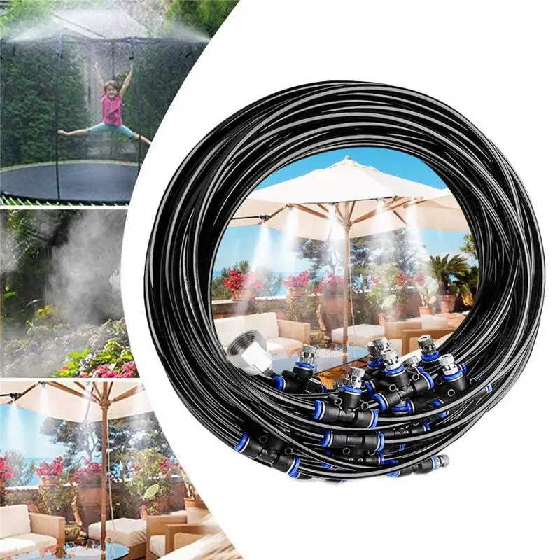 

Misting Line System Self Priming Garden Misting Watering Irrigation Automatic Kit Outdoor Mister Kit Misting Cooling System