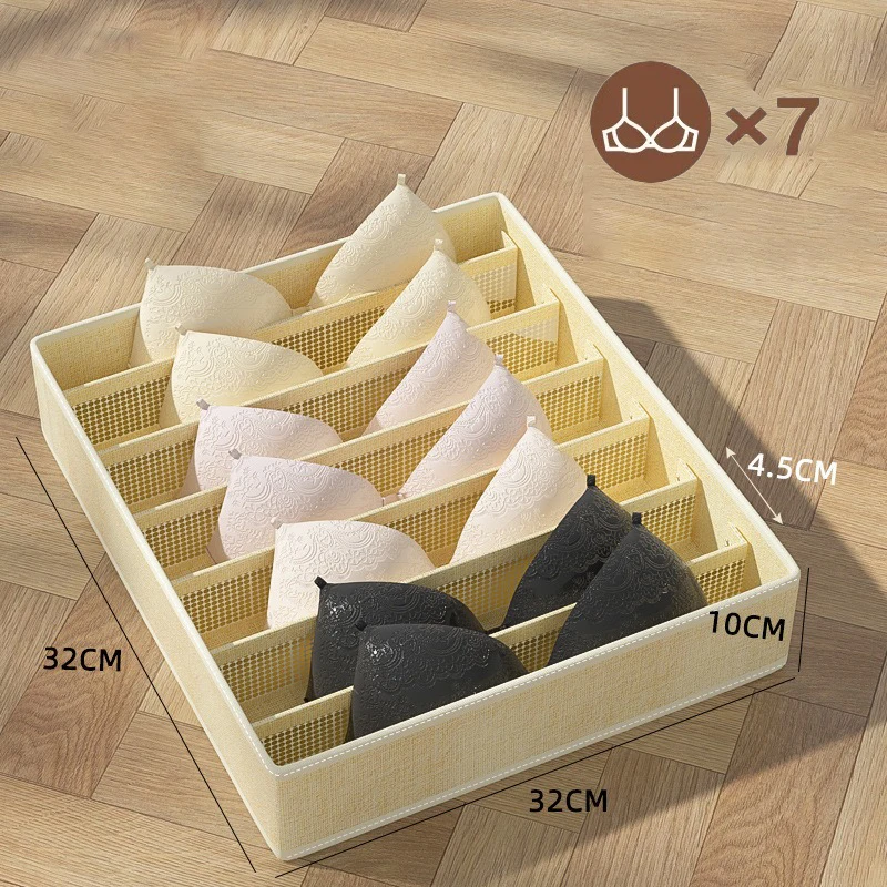 Description Picture 6 of item1-2Pcs Underwear Storage Boxes Socks Clothes Storage Organizer Non-woven Fabric Drawer Type Panties Three-piece Set Box Box Home