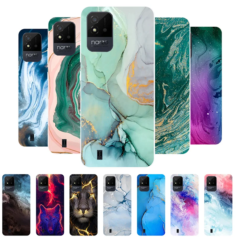 

for Funda Realme Narzo 50i Case Soft Silicone Marble Back Cover Phone Cases for Realme Narzo 50i RMX3235 Case Narzo50i 50 i 2021