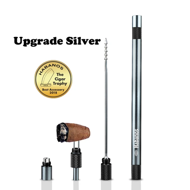 Cigar Draw Enhancer Tool Portable Dredge Drilled Stainless Steel Cuba Cigar Punch Cutter Sharp Cigar Needles Smoking Accessories - Image 5