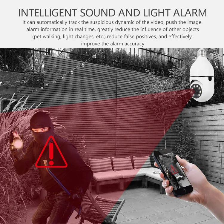 4MP E27 Bulb IP WiFi Camera Indoor Video Surveillance Camera Security protection baby Monitor Full Color Night Vision ICSEE 6