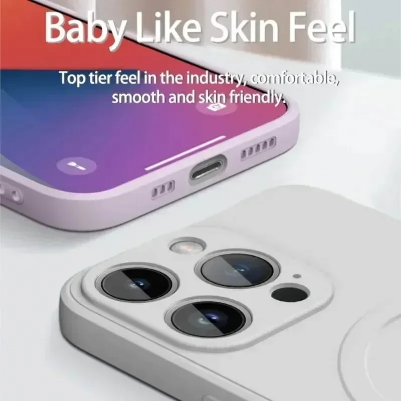 Premium Liquid Silicone MagSafe Shockproof Case - Luxury Protective Cover Accessories