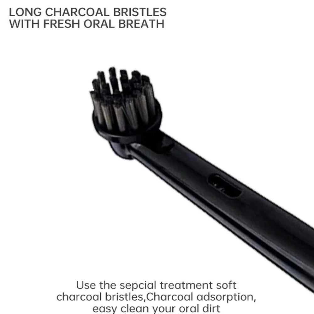 4Pcs 대나무 숯 강모 브러시 헤드는 오랄 B 전동 칫솔 SB-17A 효율적인 청소와 호환됩니다.