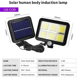 Solar - Powered Motion Sensor Wall Lamp - Waterproof with Adjustable Modes - 3Pcs (120COB)