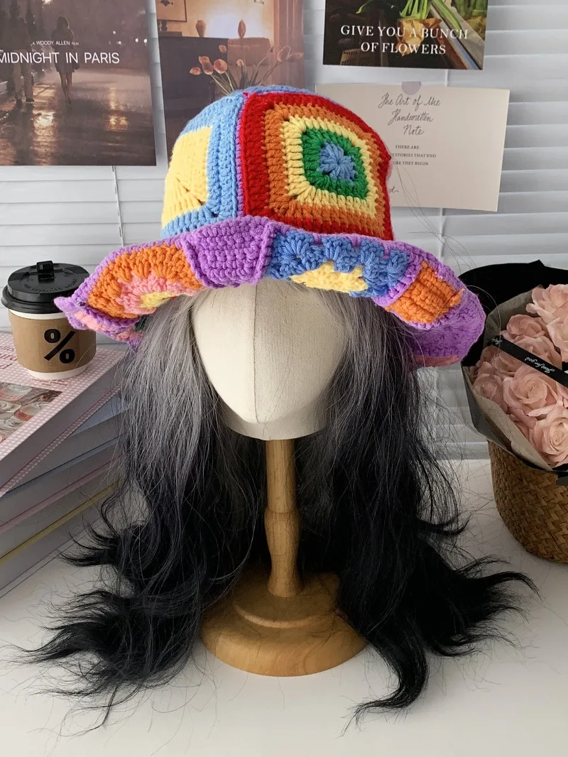 ★韓国の人気★【LMC】★PEACE CROCHET BUCKET HA.T★ハット★ ☆韓国の人気☆【LMC】☆PEACE CROCHET BUCKET HA.T☆ハット