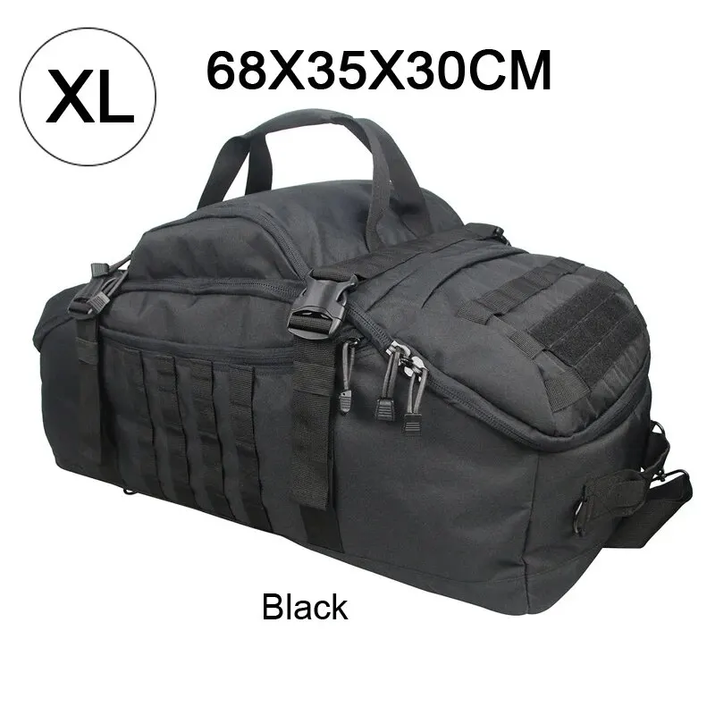 Zaino Da Viaggio 60L Ultraleggero Impermeabile – Campeggio, Trekking, Arrampicata (Nero, Con Copripioggia)
