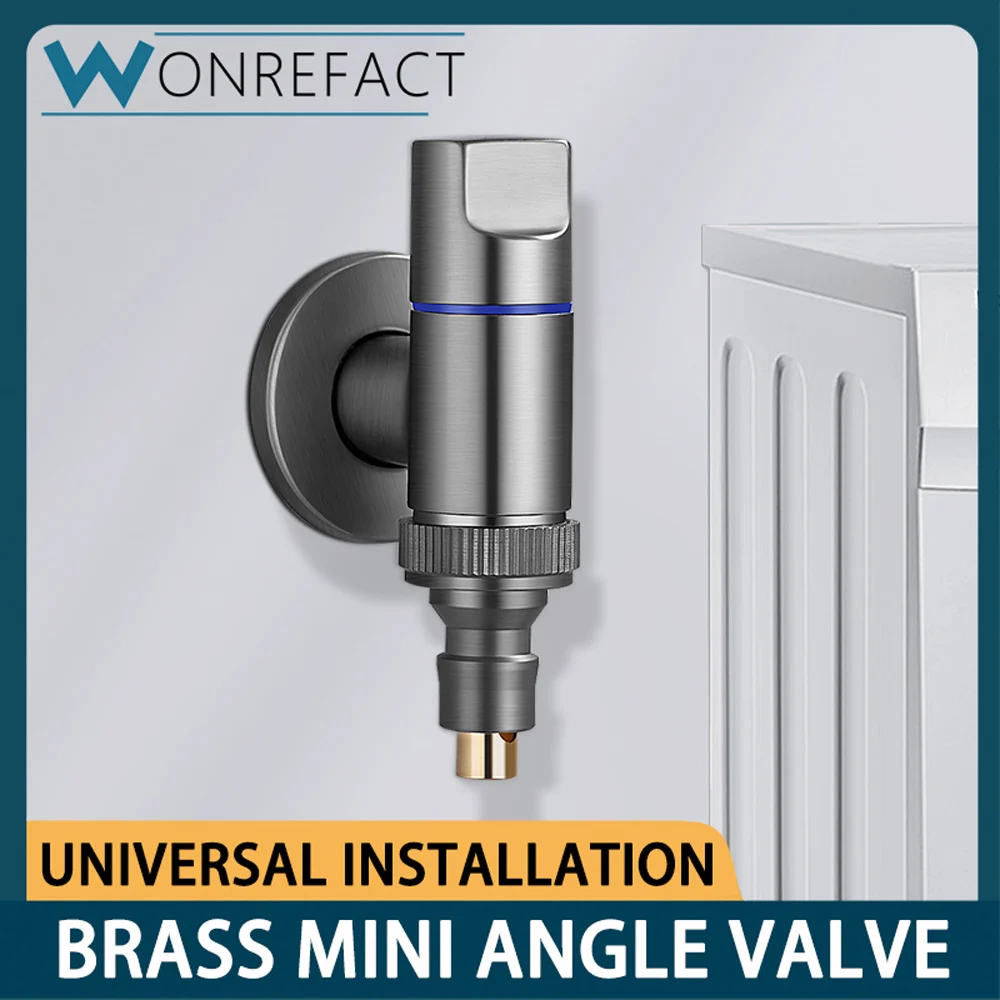 Universal Bathroom Washing Machine Faucet Mini Brass Angle Valve Bidet Dual-purpose Valve Dual-control Dual-cooking Faucet Quick