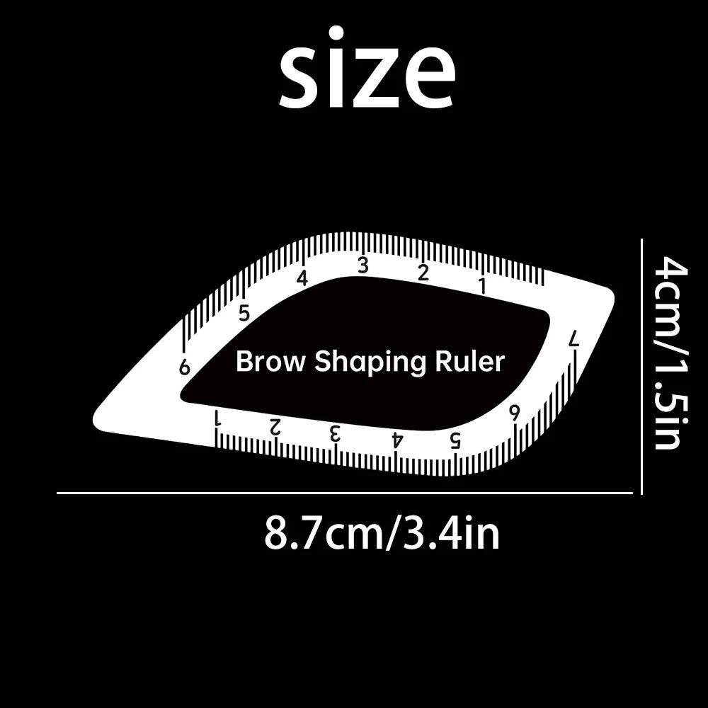 5PCS PMU Brow Stencils - Acrylic Leaf Shaping Templates with Symmetry Guide, Reusable Microblading Tools (Gift Ready)