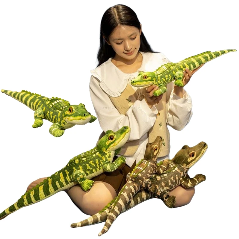50/70cm Real Life Alligator Plush Toy Simulation Crocodile Dolls Kawaii Animal Pillow for Children =Birthday Christmas Gifts