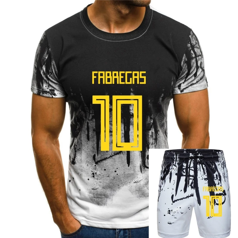 

Новинка 2018, футболка Fabregas Number 10 с короткими рукавами для мужчин в Испании, модная футболка с надписью «Россия», чемпионат мира, 10 цветов
