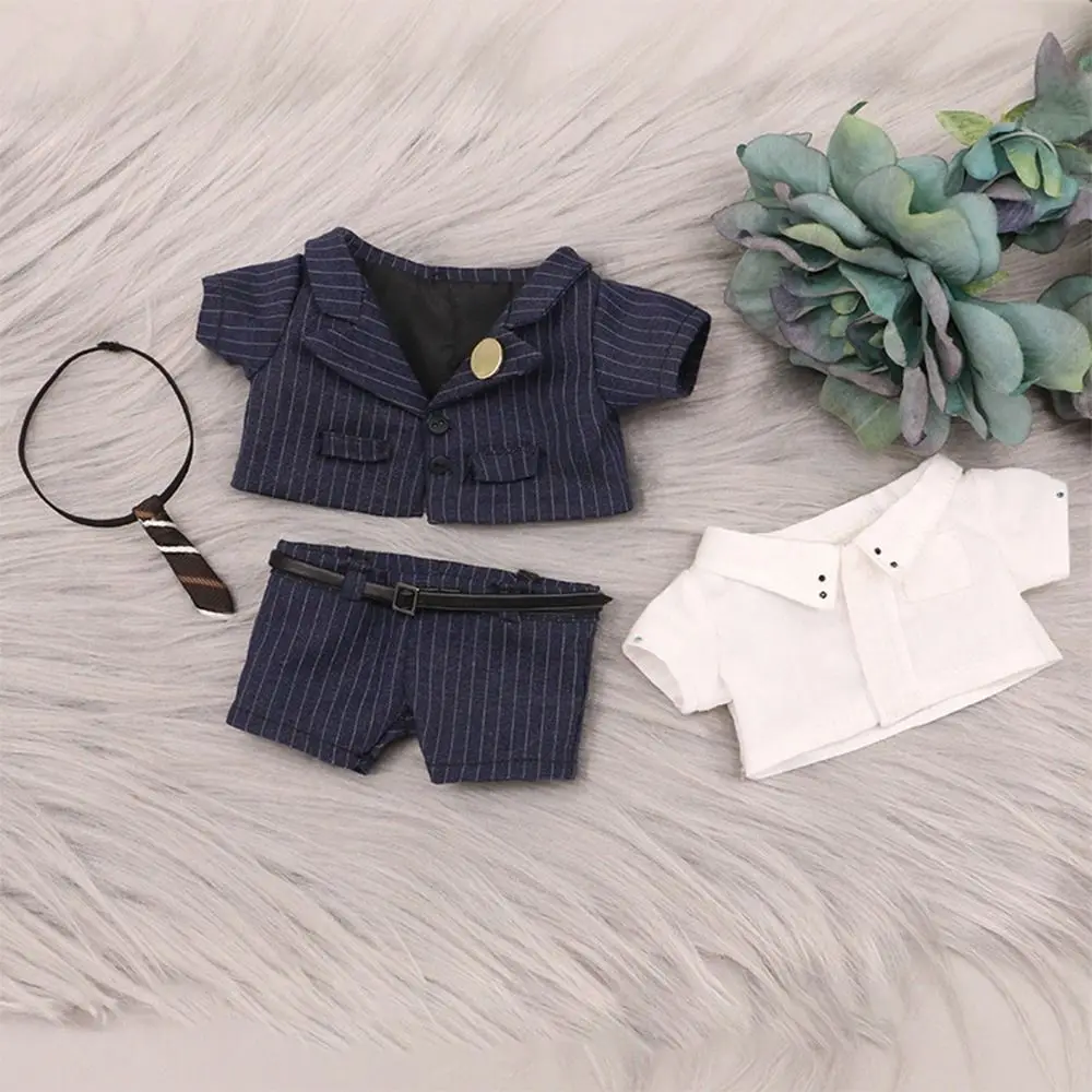 20cm Plush Cotton Doll's Clothes Shoes Outfit Accessories for Idol Dolls Fashion Suit Doll Tops Shirt Pants Suit Kids Gift 3