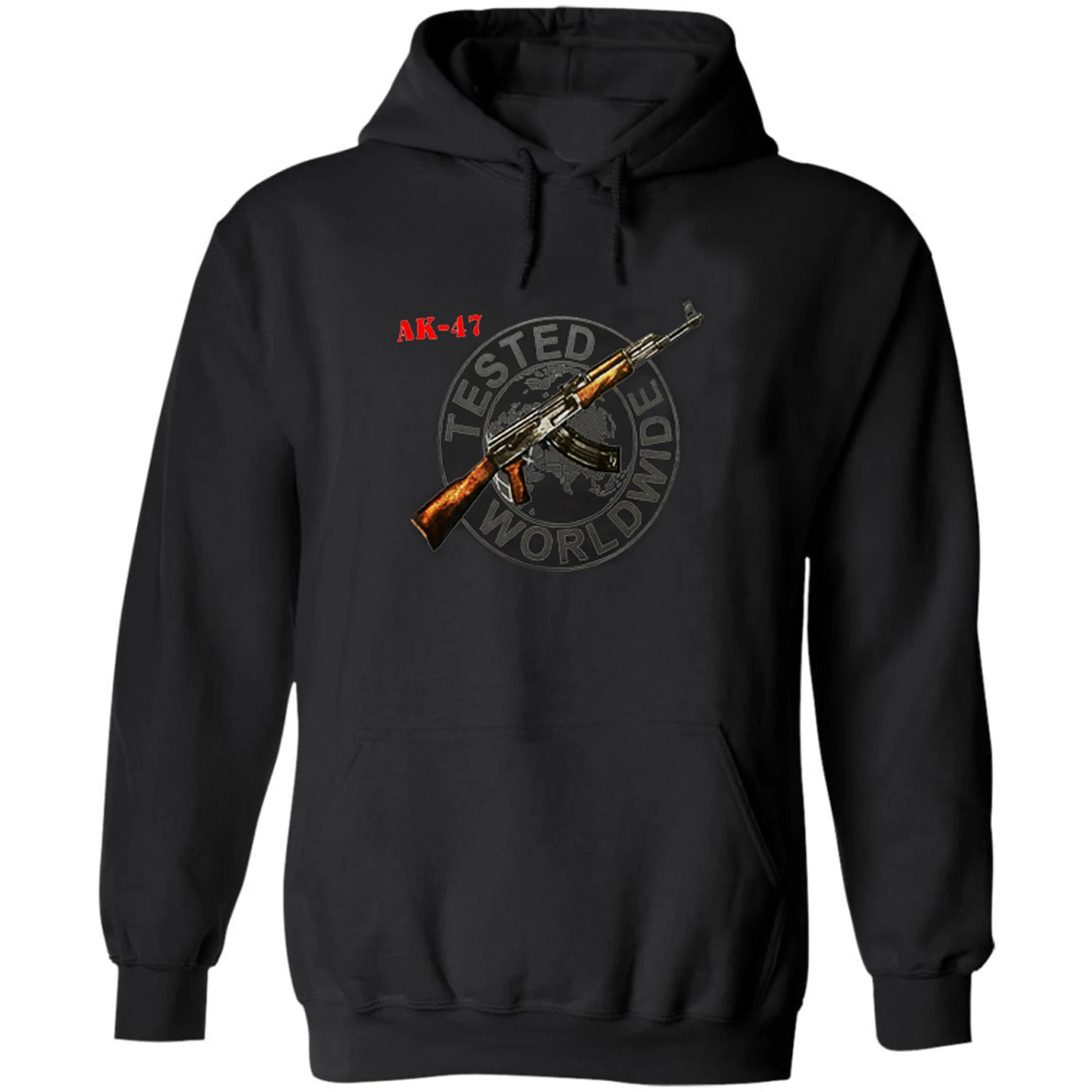 

Retro Soviet Kalashnikov AK-47 Assault Rifle Pullover Hoodie 100% Cotton Comfortable Casual Mens Sweatshirts Fashion Streetwear