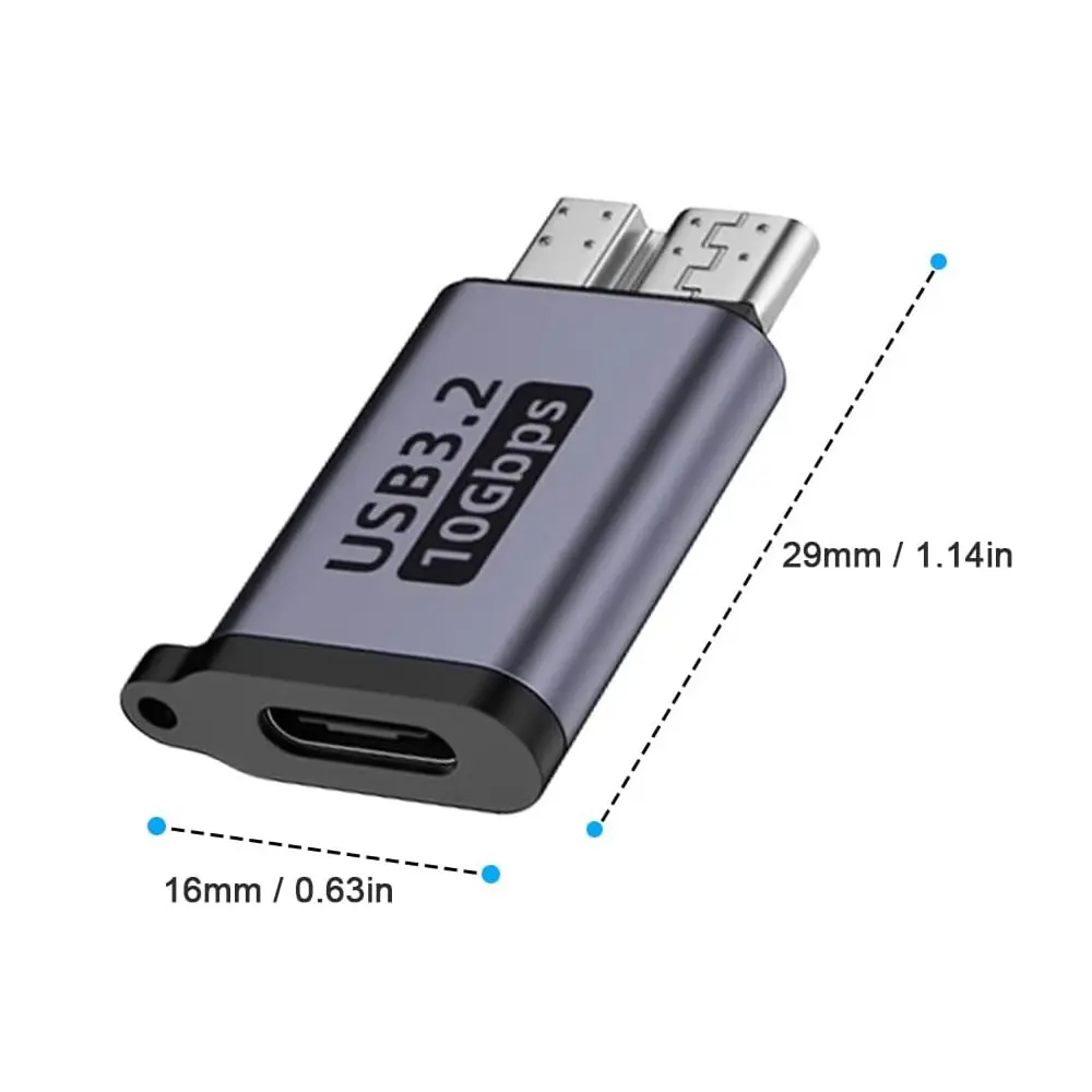 Universal Micro B to Type-C USB 3.0 Adapter