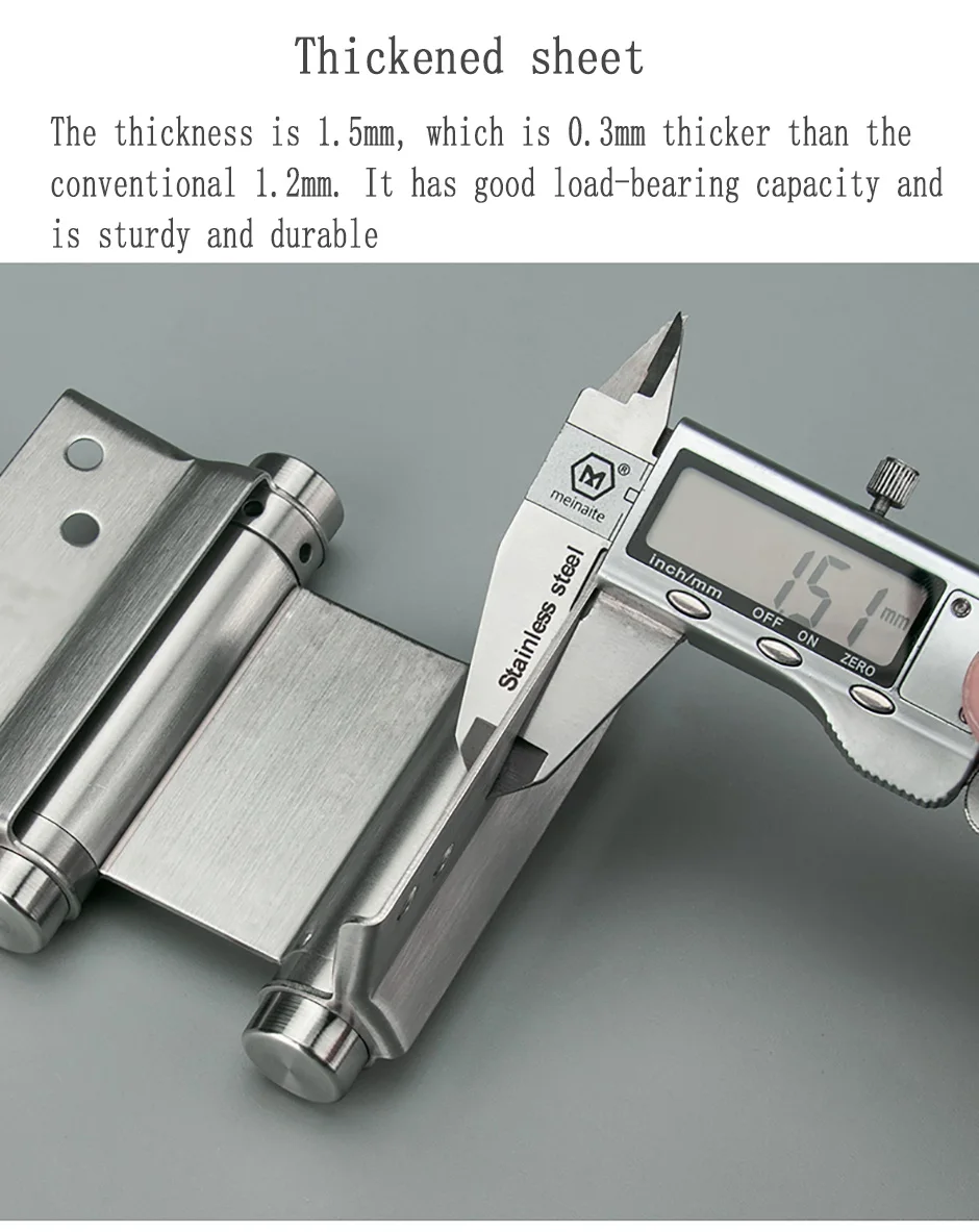 Description Picture 6 of item1PCS Stainless Steel Free Door Hinge Inner Outer Opening  Double Opening Free Bi-directional Spring Automatic Rebound Hinge