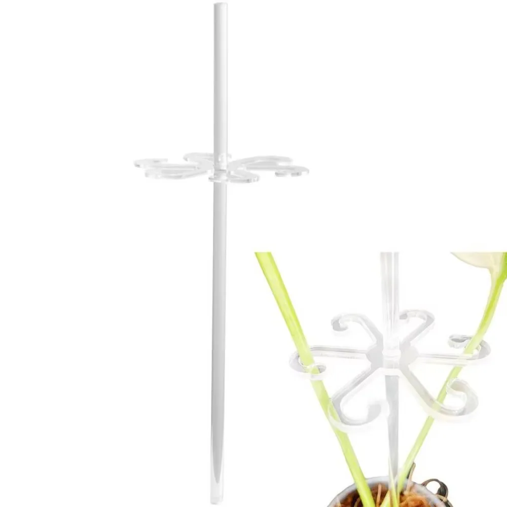 5PCS Clear Plant Stem Support Acrylic Garden Tools Plant Support Hook Stem Organizer Reusable Gardening Supplies