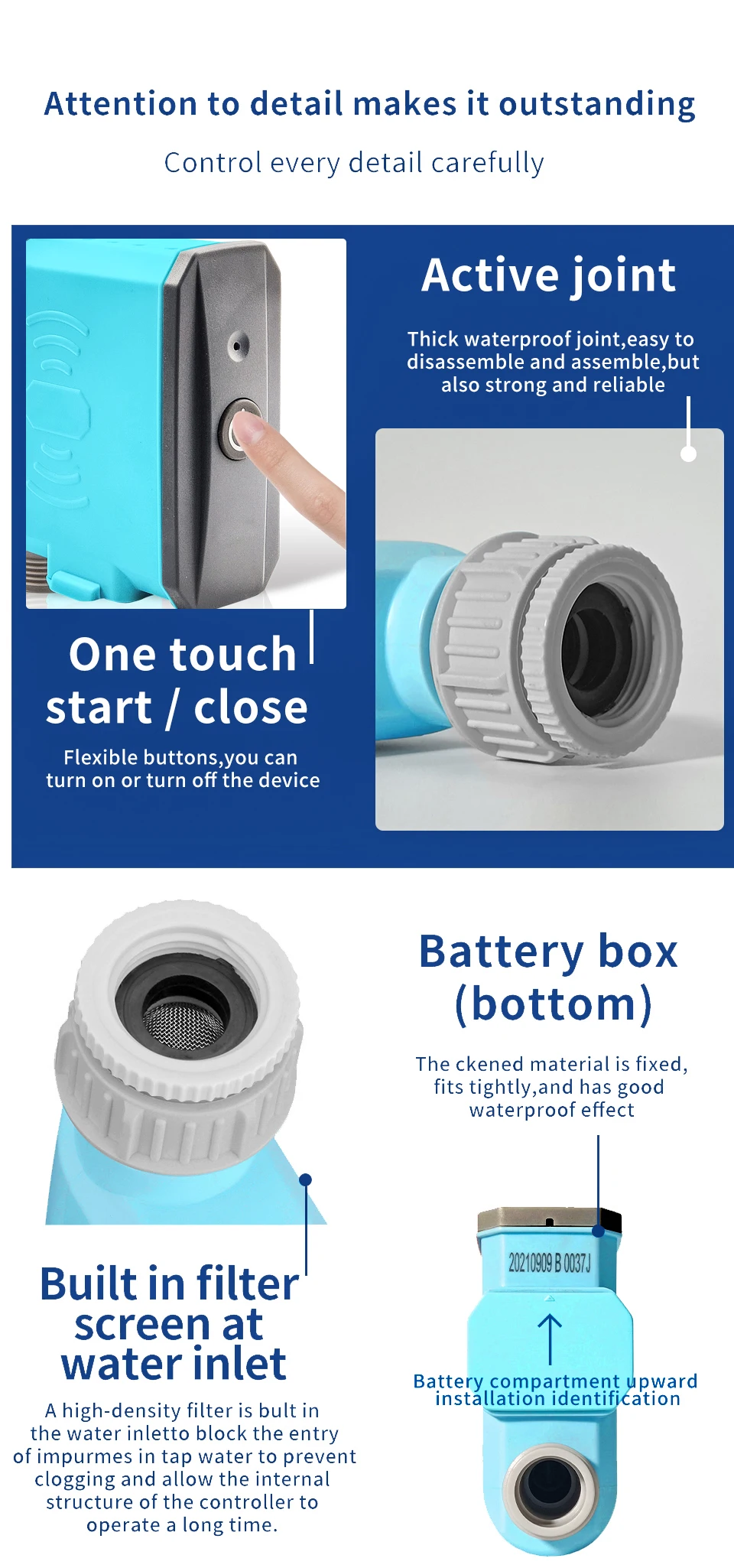 Sca7db6c7b2254f13adb3f15ccf59a8daD Tuya Smart Home WiFi Automatic Irrigation System Garden Watering Timer Drip Irrigation Faucet Valve Controller Bluetooth Gateway Mallzona