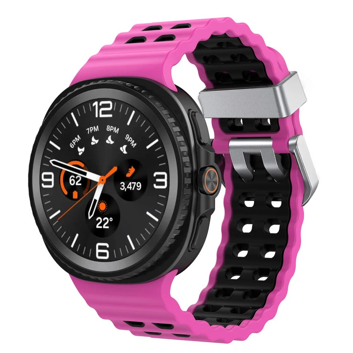 Two-Tone Breathable Marine Silicone Sport Strap