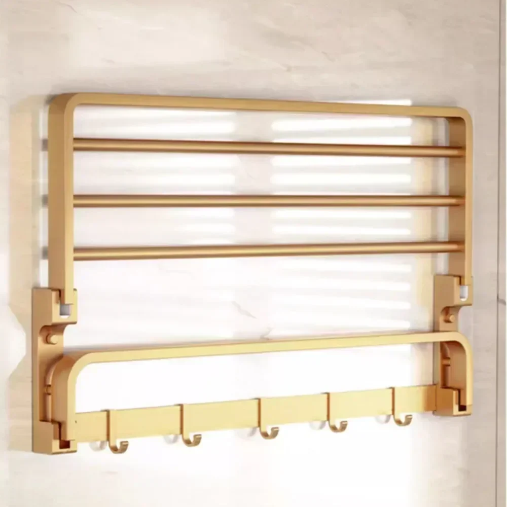 Gold Collapsible Towel Rack Gold Aluminum Towel Rack Bar Rail