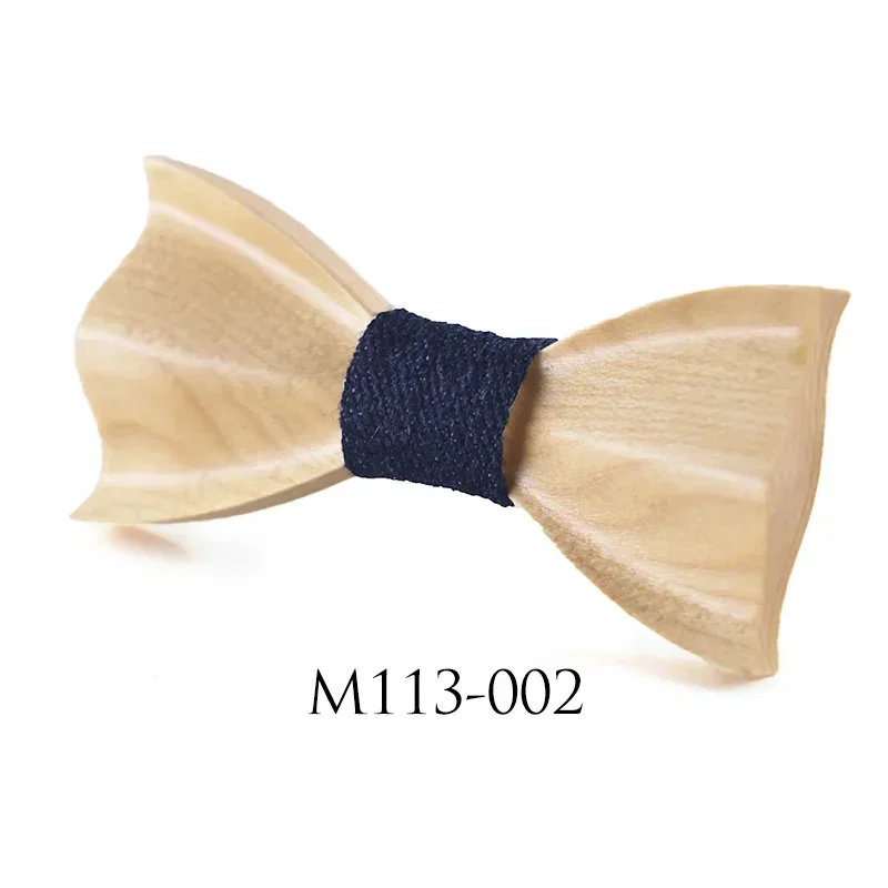 New Kid 3D High-end Wooden Bow Tie Boys and Girls Dress Shirts Suits Bow Tie Children Boys Girls Wooden Decoration