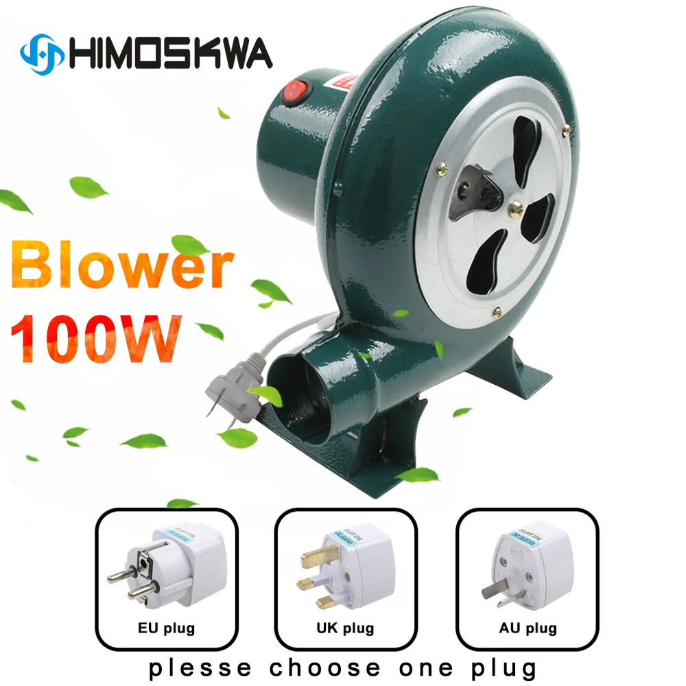 Ventilador Centrífugo Para Barbacoa - Soplador De Metal 20W, Alto Rendimiento, Color Verde