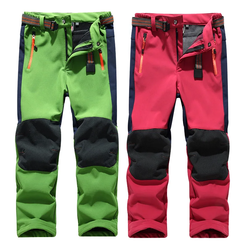 

kids Pants Waterproof Trousers New Spring Windproof Children Outdoor Boys Girls Pants Warm Teens Climbing Pants Sweatpants