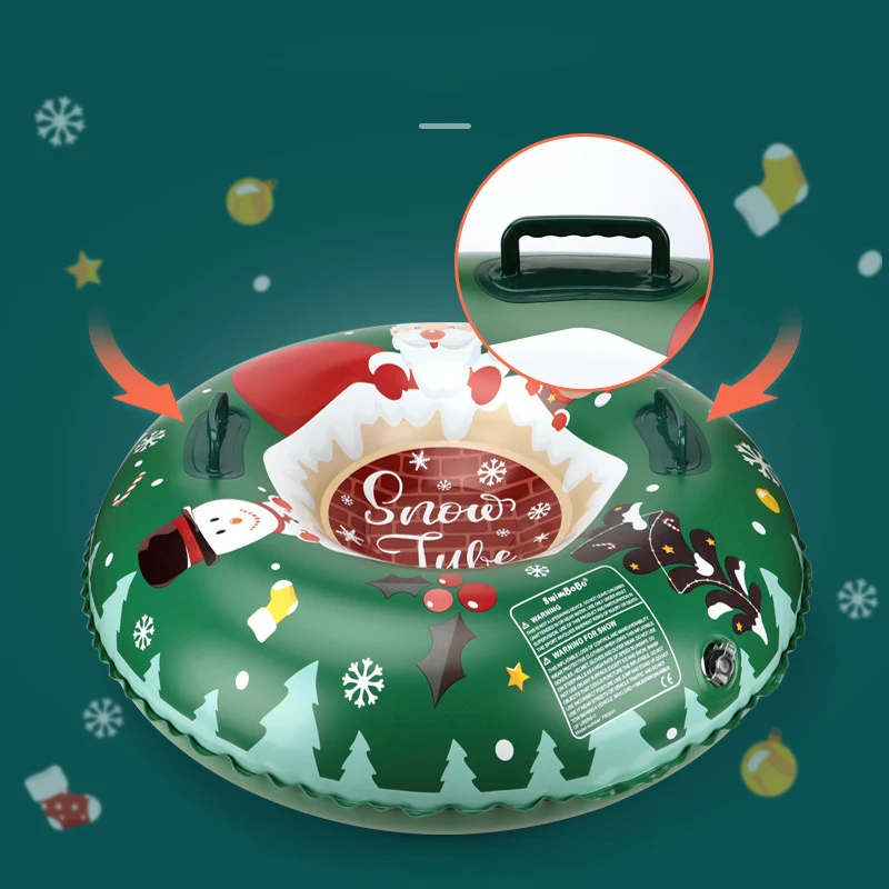 Snow Tube Skiing Tubes Inflate Christmas Gift Kids Child Boy And Girl Youth Ski Outdoor Sport Entertainment Gear Cute Birthday