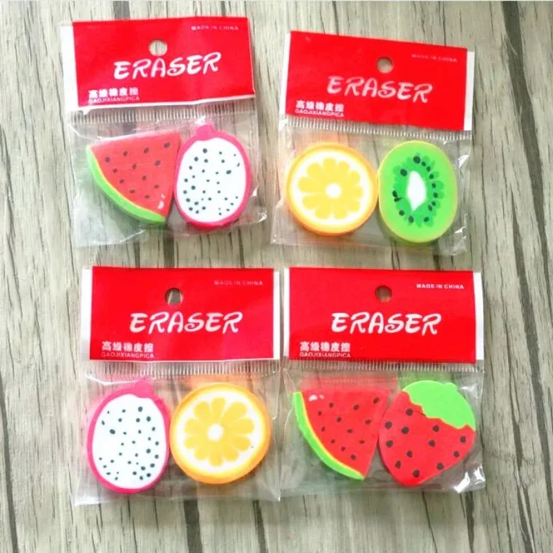 Pencils Eraser 8pcs School Supply Fruit shape Kids Gifts Kids Creative Item Gift Eraser Lovely pencil eraser retractable eraser kneadable eraser biscuit eraser plasticine eraser