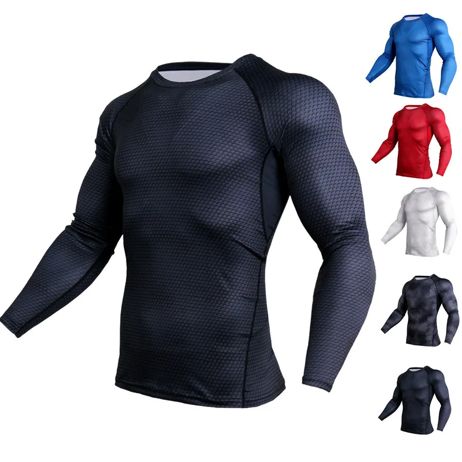 

Long Sleeve Compression MMA BJJ Wrestling Cross Training Rash Guard