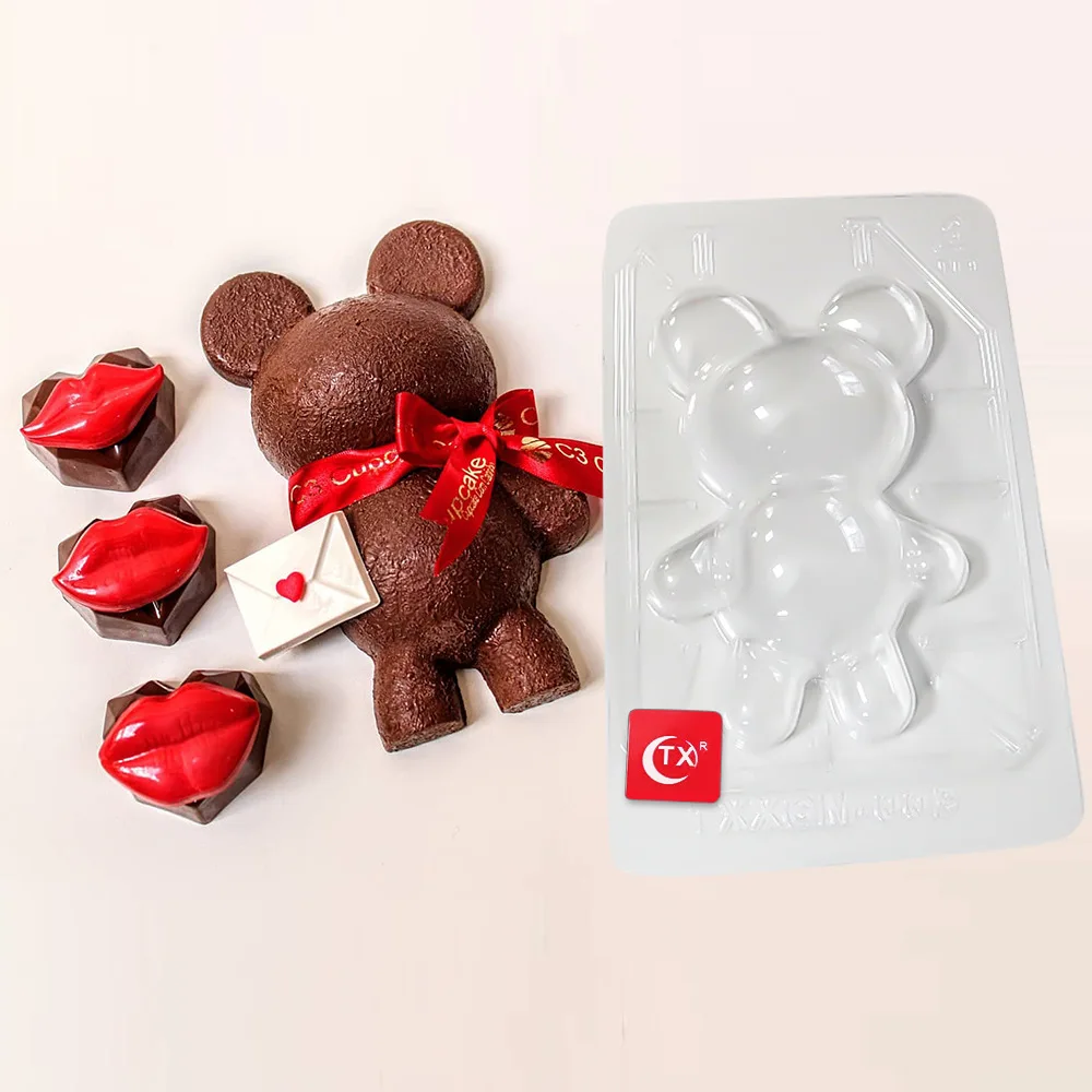 Pisexur ours chocolat Silicone moule 3D fait main ours chocolat moule pour  bricolage chocolat faisant des offres du jour 