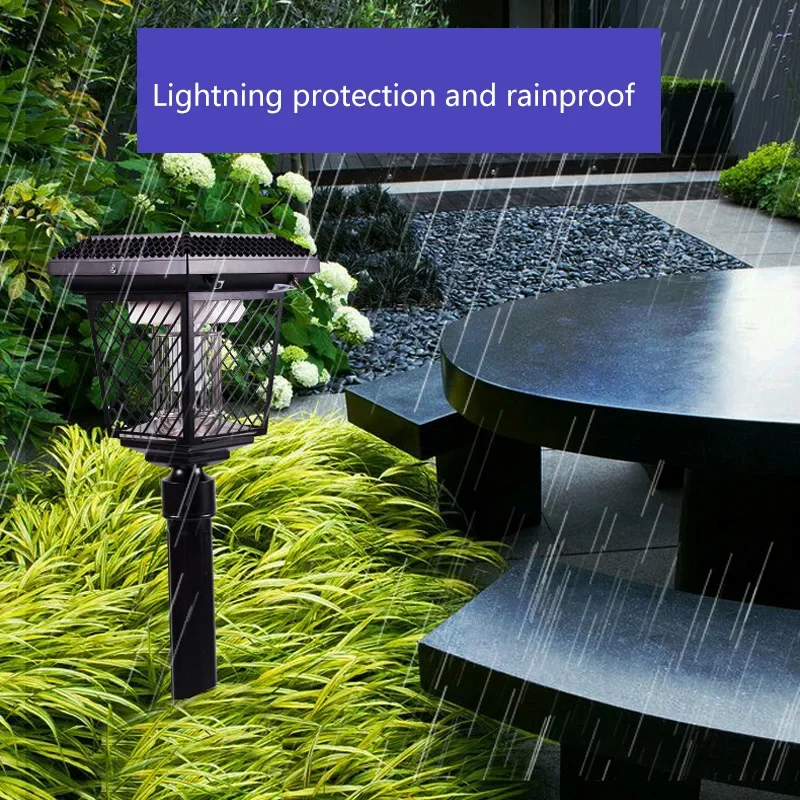 AOSONG Solar Outdoor Mosquito Killer Lamp Modern Professional Trap Insect Kill Lawn Light LED Waterproof for Courtyard Park